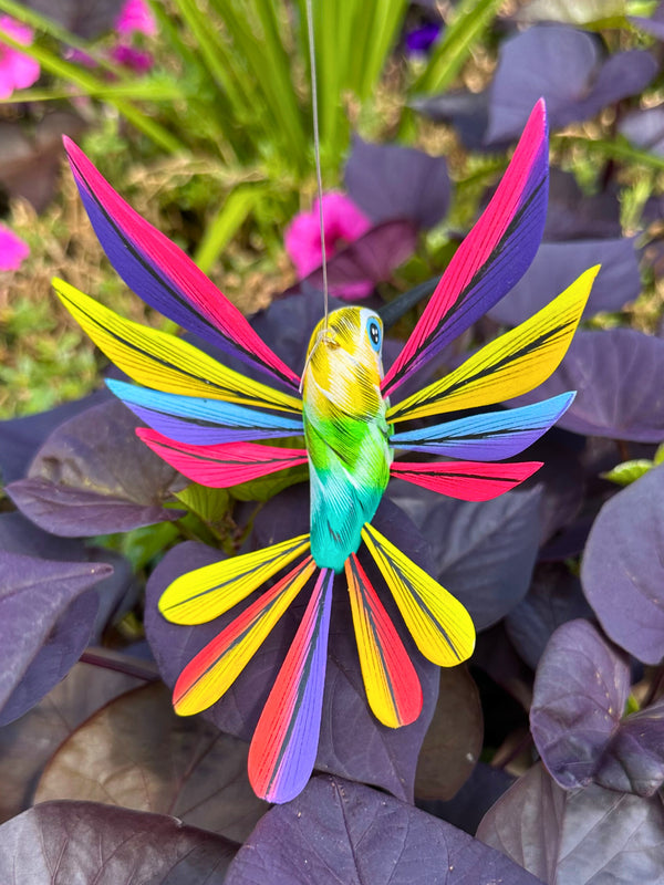 Hand-Carved Alebrije Hummingbird — No. 03