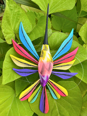 Hand-Carved Alebrije Hummingbird — No. 04