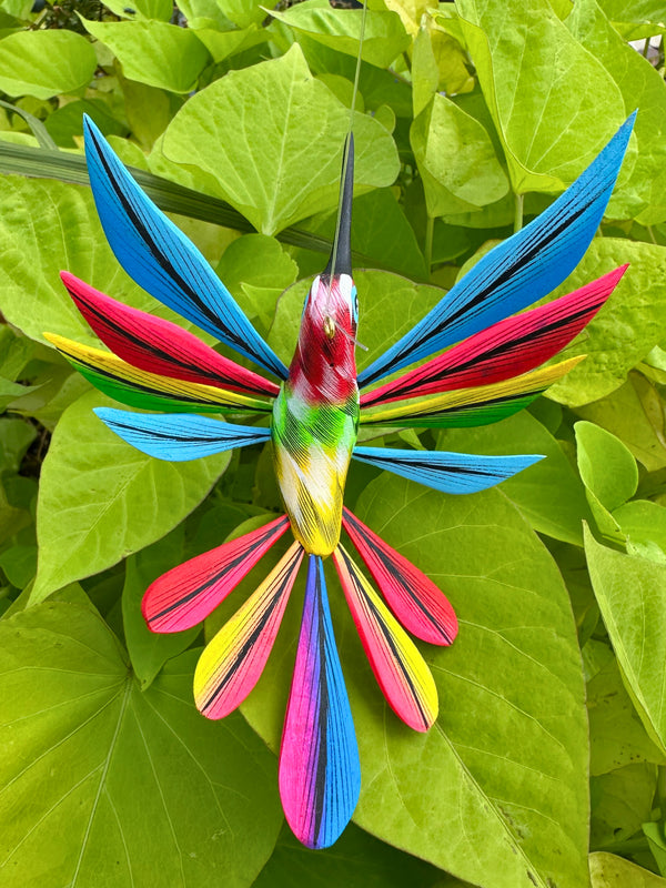 Hand-Carved Alebrije Hummingbird — No. 05