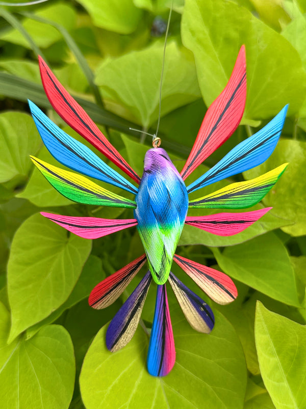 Hand-Carved Alebrije Hummingbird — No. 12