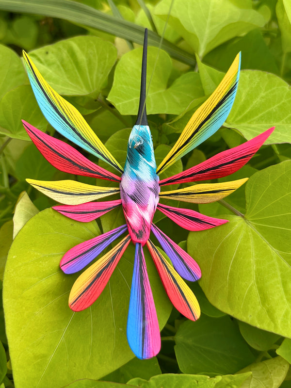 Hand-Carved Alebrije Hummingbird — No. 13