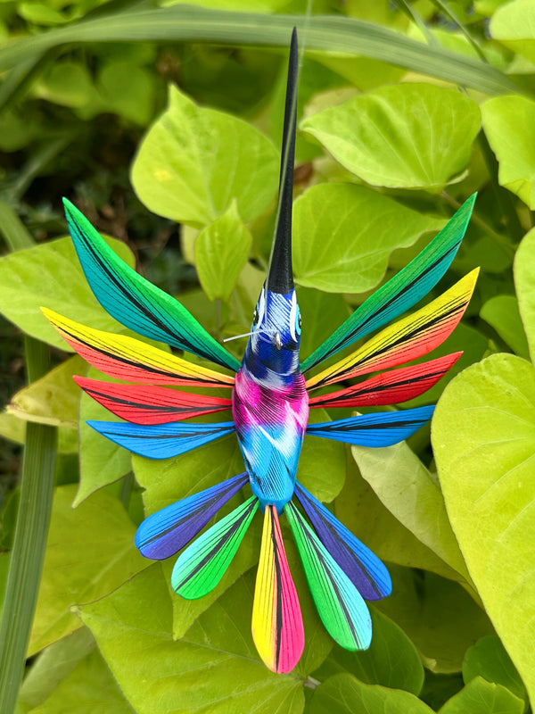 Hand-Carved Alebrije Hummingbird — No. 14
