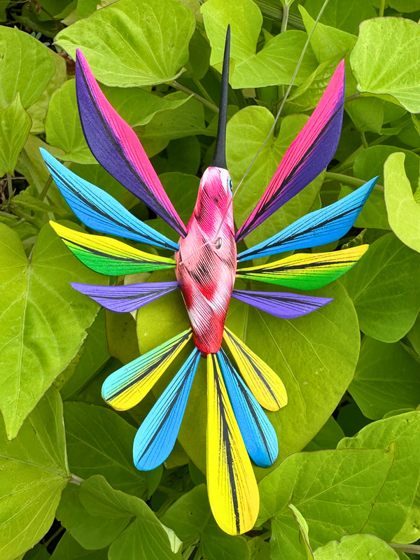 Hand-Carved Alebrije Hummingbird — No. 16