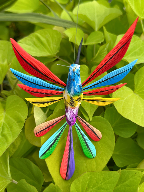 Hand-Carved Alebrije Hummingbird — No. 21