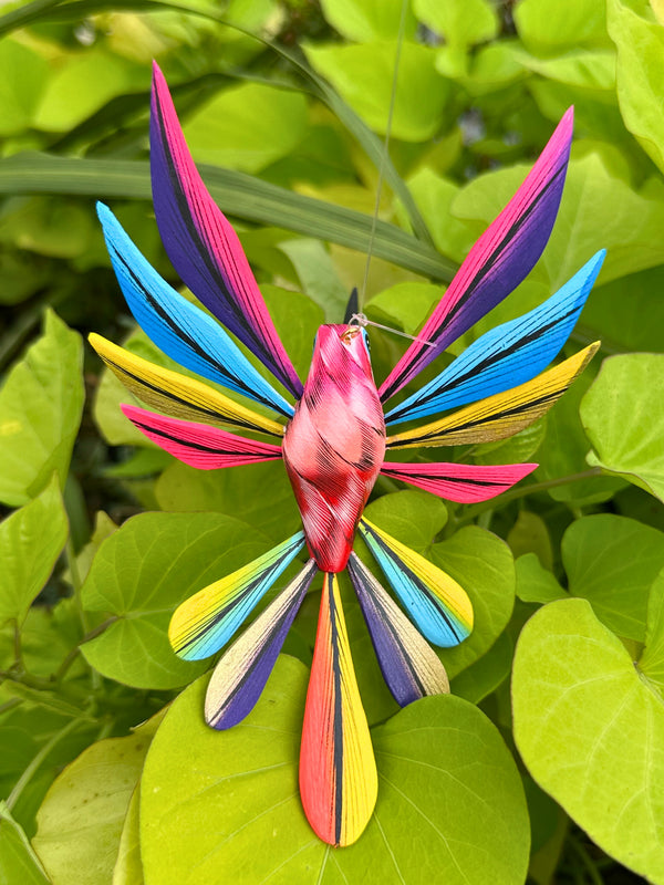 Hand-Carved Alebrije Hummingbird — No. 28
