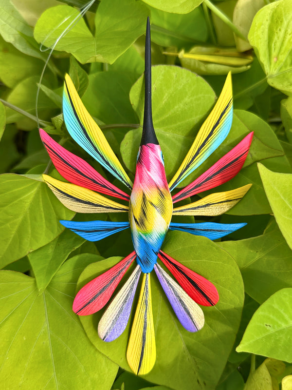 Hand-Carved Alebrije Hummingbird — No. 33