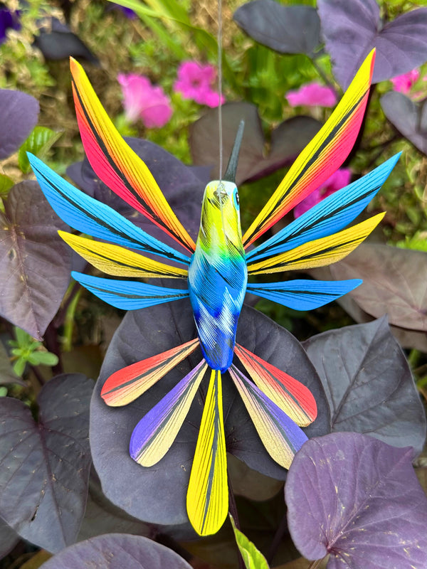 Hand-Carved Alebrije Hummingbird — No. 36
