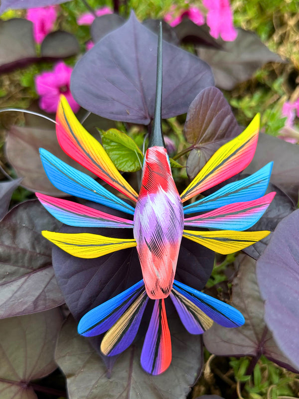 Hand-Carved Alebrije Hummingbird — No. 38