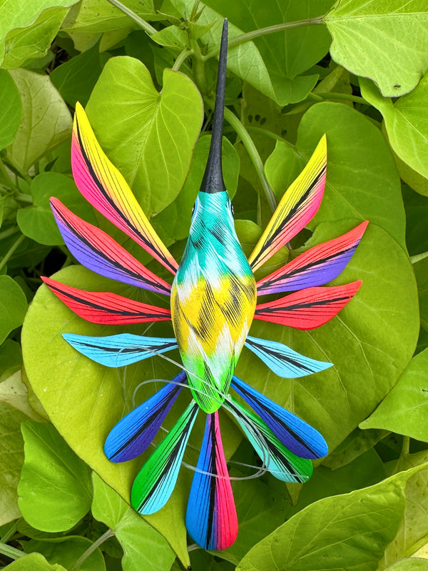 Hand-Carved Alebrije Hummingbird — No. 43