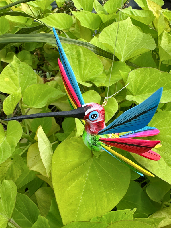 Hand-Carved Alebrije Hummingbird — No. 05