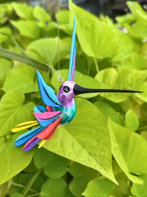 Hand-Carved Alebrije Hummingbird — No. 07