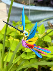Hand-Carved Alebrije Hummingbird — No. 08