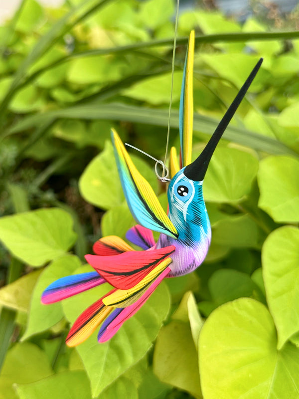 Hand-Carved Alebrije Hummingbird — No. 13