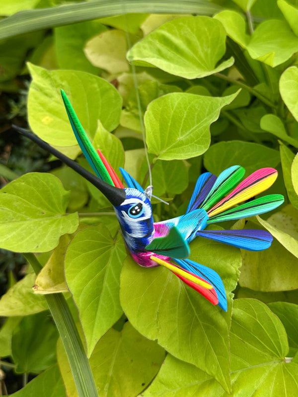 Hand-Carved Alebrije Hummingbird — No. 14
