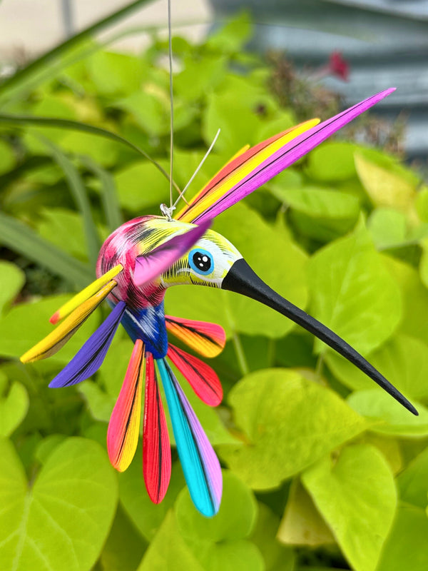 Hand-Carved Alebrije Hummingbird — No. 26