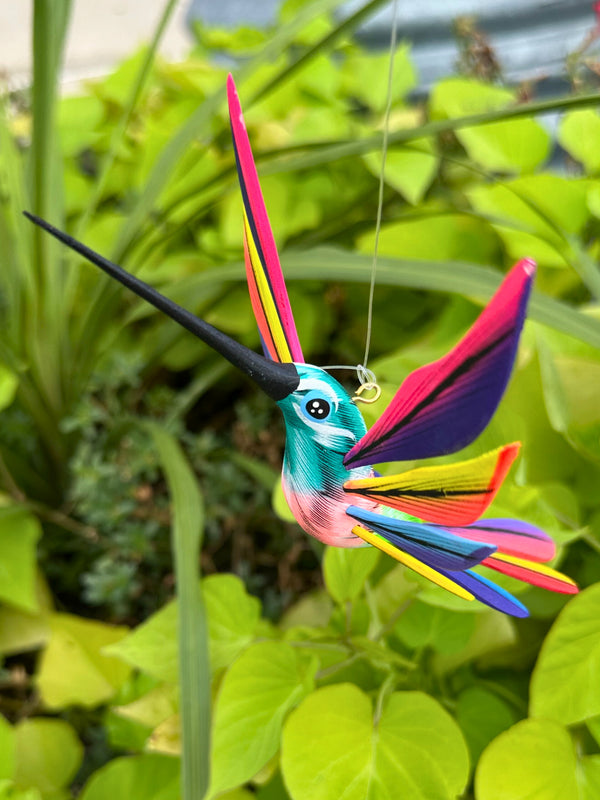 Hand-Carved Alebrije Hummingbird — No. 29
