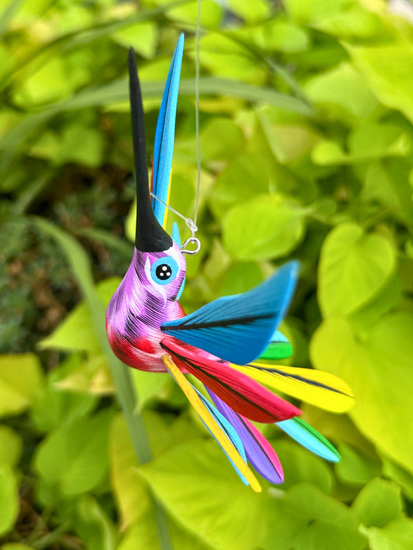 Hand-Carved Alebrije Hummingbird — No. 30