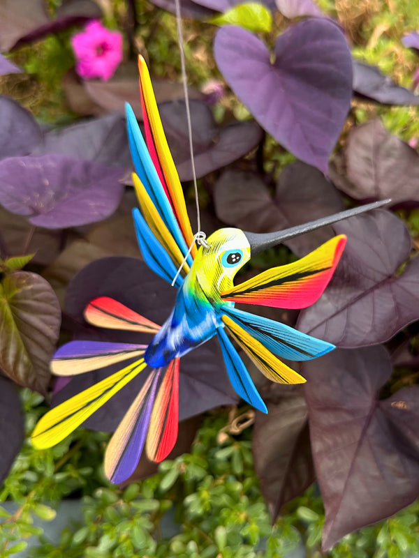 Hand-Carved Alebrije Hummingbird — No. 36