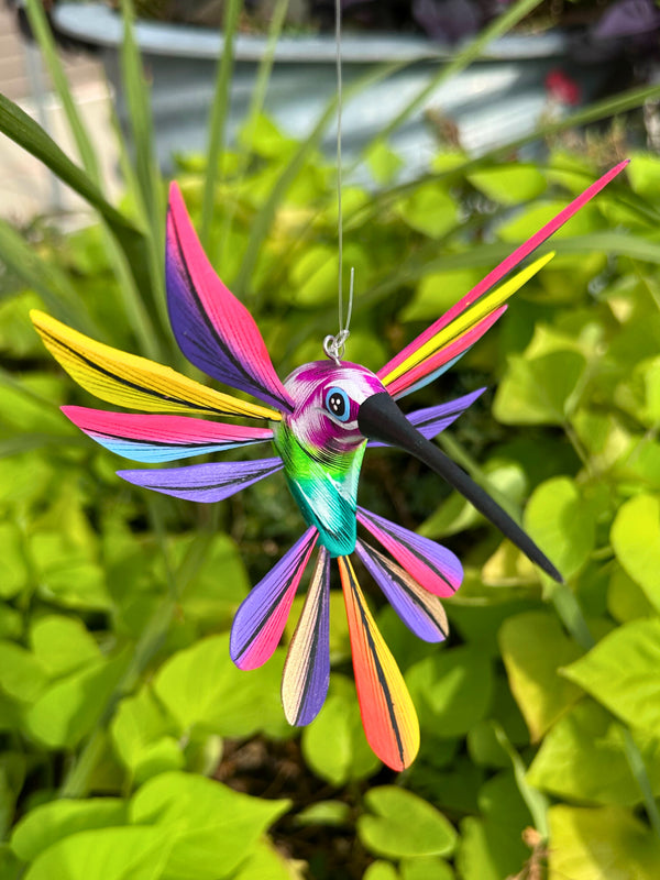 Hand-Carved Alebrije Hummingbird — No. 46